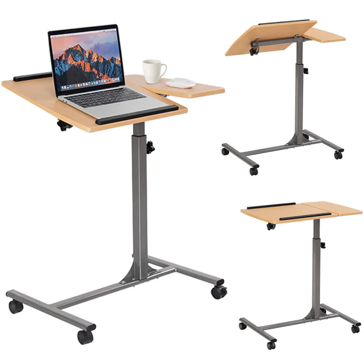 ^*Best Offers Costway Adjustable Laptop Notebook Desk Table Stand Holder Swivel Home Office Wheels New ^*Best Offers Costway Adjustable Laptop Notebook Desk Table Stand Holder Swivel Home Office Wheels New