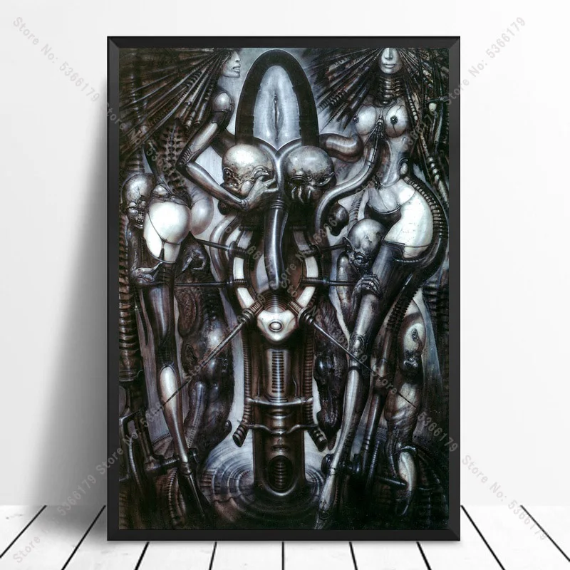 NT600 картина маслом Горячая Hr Giger Li II Классическая ужасов ретро постер печать