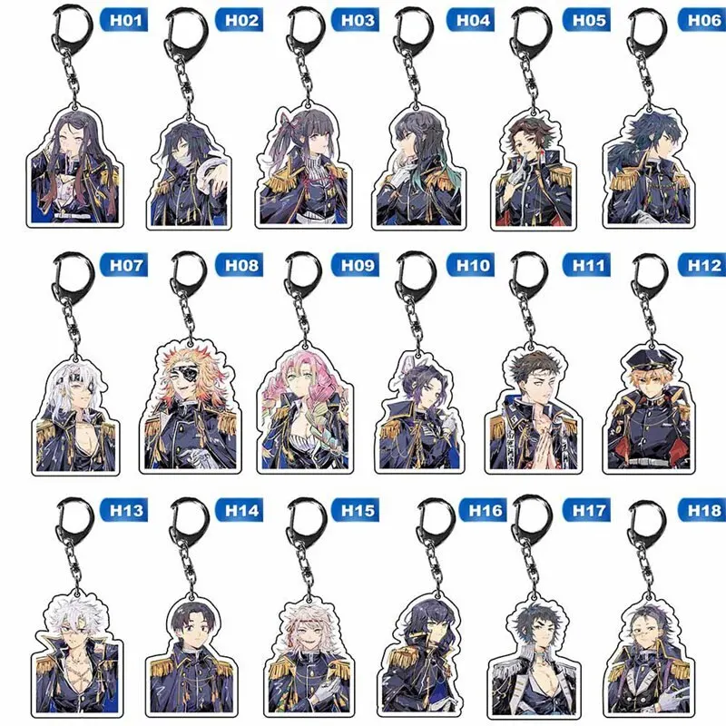 18 Styles Japanese Anime Demon Slayer Kimetsu No Yaiba Acrylic Keychain Anime Keyring Decoration Gifts