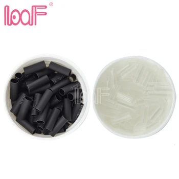 

LOOF 100000pcs 3.5*3.1*10 mm Hair HEAT Shrinkable micro shrinkable mini ring Links tube beads hair extensions human white