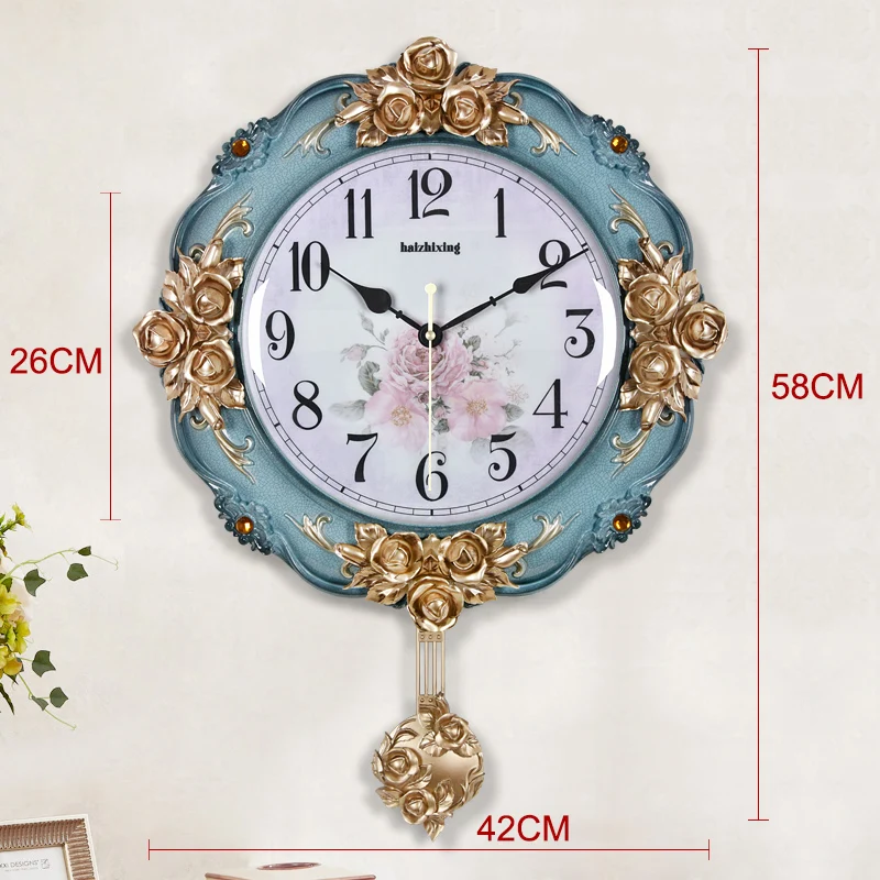 mute art wall clock light simple swing clock C  