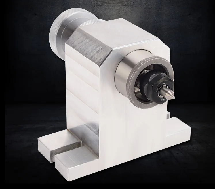 High precision Adjustable activity Engraving machine tailstock Thimble Tail top A-axis rotary shaft fittings Fourth shaft