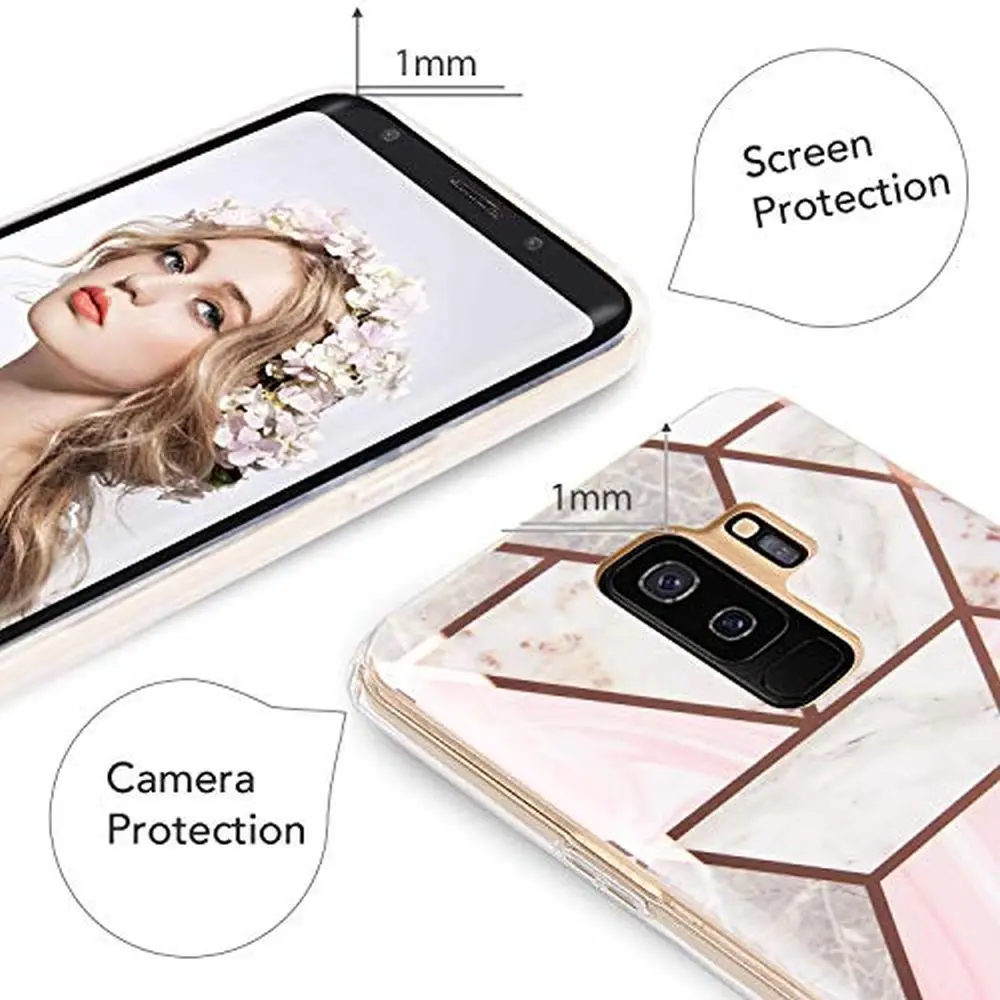 Тонкий глянцевый мраморный силиконовый мягкий чехол LAPOPNUT для Samsung Galaxy S9 S8 S10 Plus A50