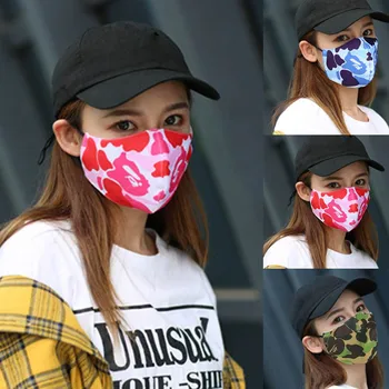 

Print Breathable Valve Washable Facemask Washable Face Cover Windproof Mouth-muffle Máscara In Stock Masque Toiletry Kits