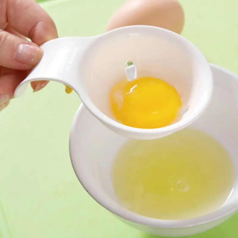 

1PC Useful Mini Egg Yolk White Separator Egg Divider With Holder Kitchen Gadget