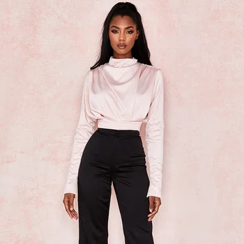 

Latest Fashion Classic Classy Elegant Satin Long Sleeve Bodysuit Customize Party Outfit Clothing Wholesale Online