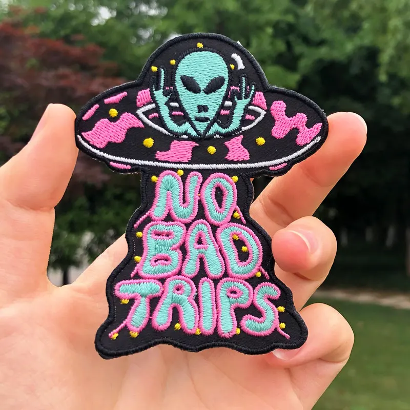 UFO Alien вышивка патч для одежды крутые наклейки футболки Декоративные Значки