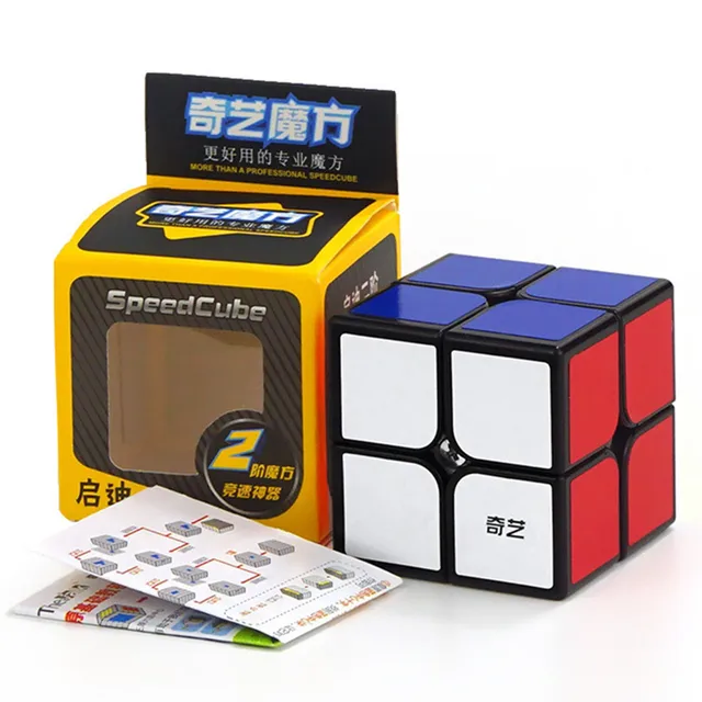 Qiyi Qidi 2x2 Magic Cube 2 by 2 Speed Pocket Cube Stickerless Black White Puzzle Cube Educational Toys For Children 1