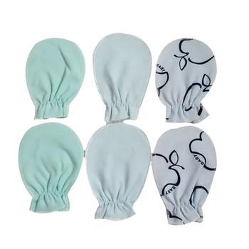

2020 New 3 Pairs/Sets Spring New born Baby Gloves Cute Cartoon Baby Infant Boys Girls Anti Scratch Newborn Mittens Fabric Gloves