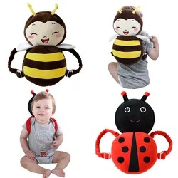 Almohada de dibujos animados para bebés, cojín protector suave de algodón PP para recién nacidos, anticaída, cuidado seguro