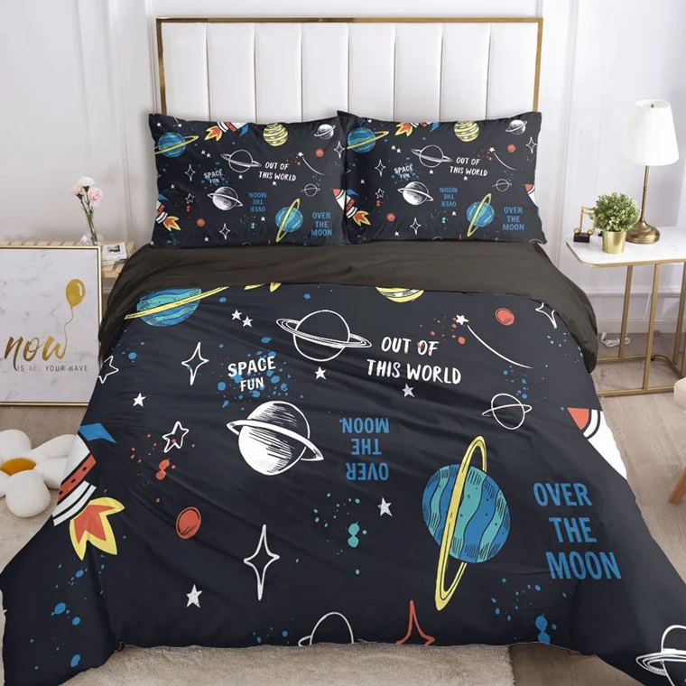 Cartoon Bedding Set For Boys Baby Kids Child Duvet Cover Set Pillowcase