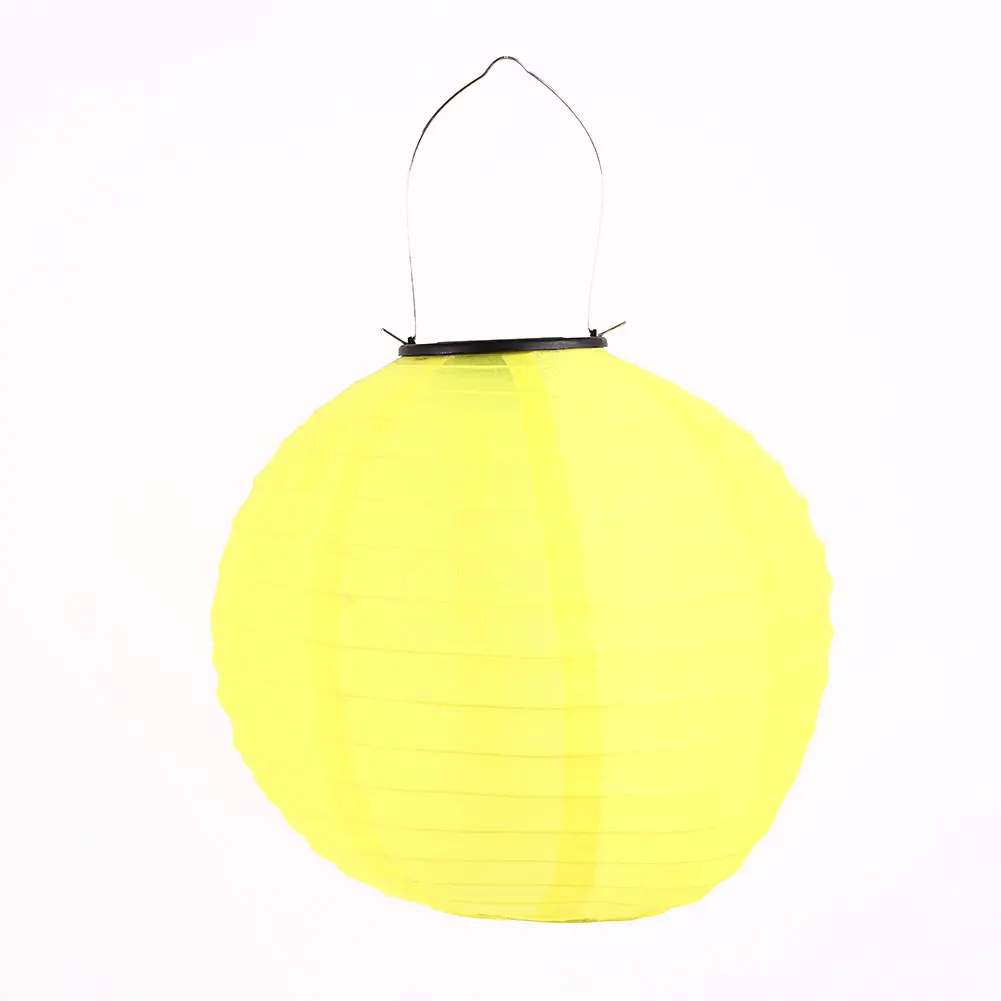 Chinese Lantern Light Solar Lamp Classic Energy Saving DIY Durable Round ABS Polysilicon 12 Inches Outdoor Christmas Xmas Gift