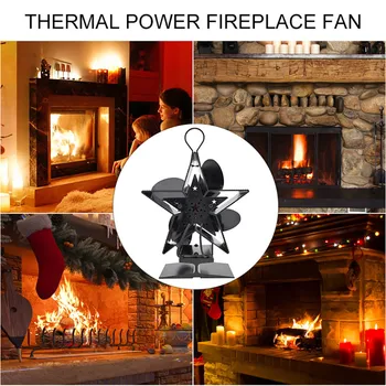 

4 Vane Eco Friendly Heat Powered Log Burner Fireplace Stove Top Star Stove Fan Thermal power fan for Wood/Log Burner Fans F1