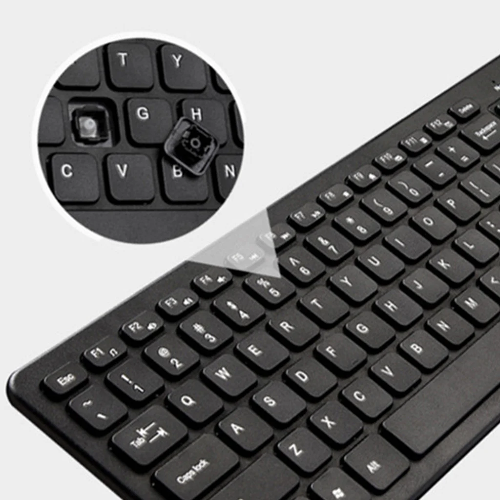 Travel Portable Office Keyboard and Mouse 2.4Ghz Wireless Keyboard 800-1200-1600DPI Mouse Set For PC Laptop Computer Keyboard