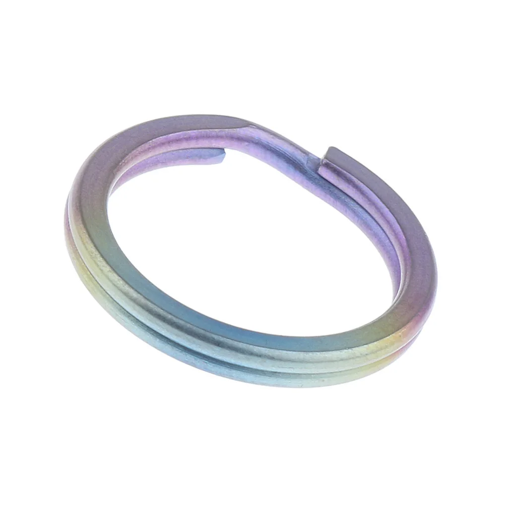 Titanium O Type Key Holder Hook Loop Hoop Pocket Tool Mini Clip Split Key Chain Ring for Camping Hiking Backpack Bag Accessories