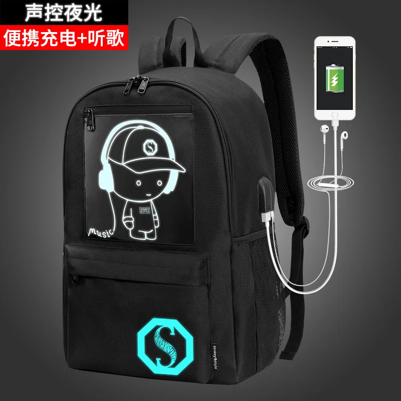 Senkey СТИЛЬ 2019 новый высококачественный светодиодный рюкзак USB Компьютерный сумка