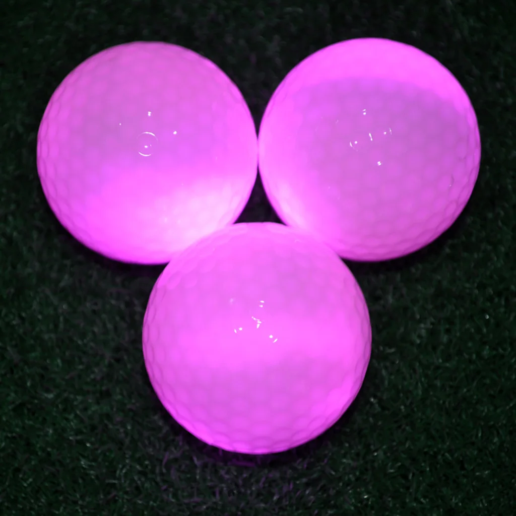 3 шт. светящийся в темноте светодиодный светильник мяч для гольфа официальный размер вес Гольф турнирный мяч Гольф подарок мяч аксессуары для гольфа