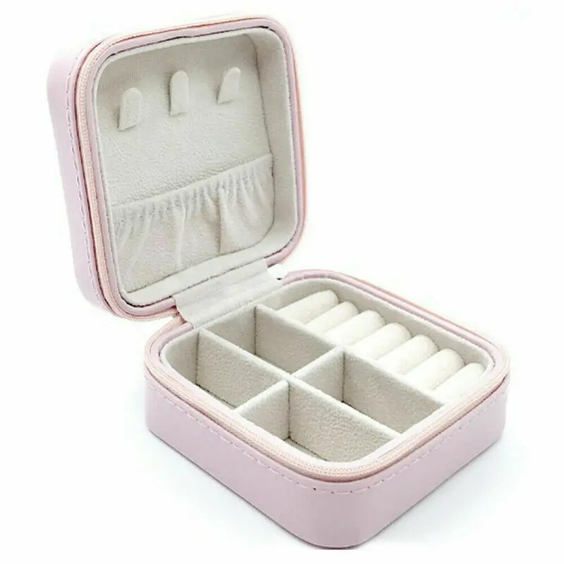 Новая женская коробка для упаковки ювелирных изделий из искусственной кожи коробка для ювелирных изделий ожерелье кольцо чехол для хранения Органайзер Дисплей