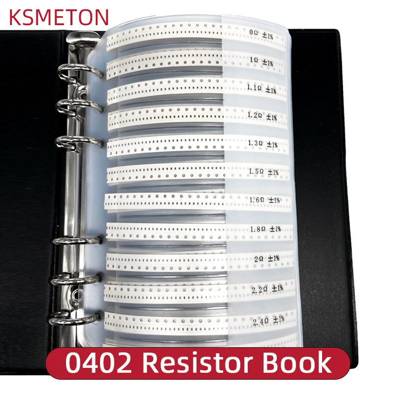Smd Resistor Smd Book Resistor Kit 0805 0201 0402 0603 1206 1% Resistor set Assortment Kit DIY 170/400 Values Sample Book FR-07 0&Omega;-10M&Omega; smd resistor smd chip resistor smd component sample book