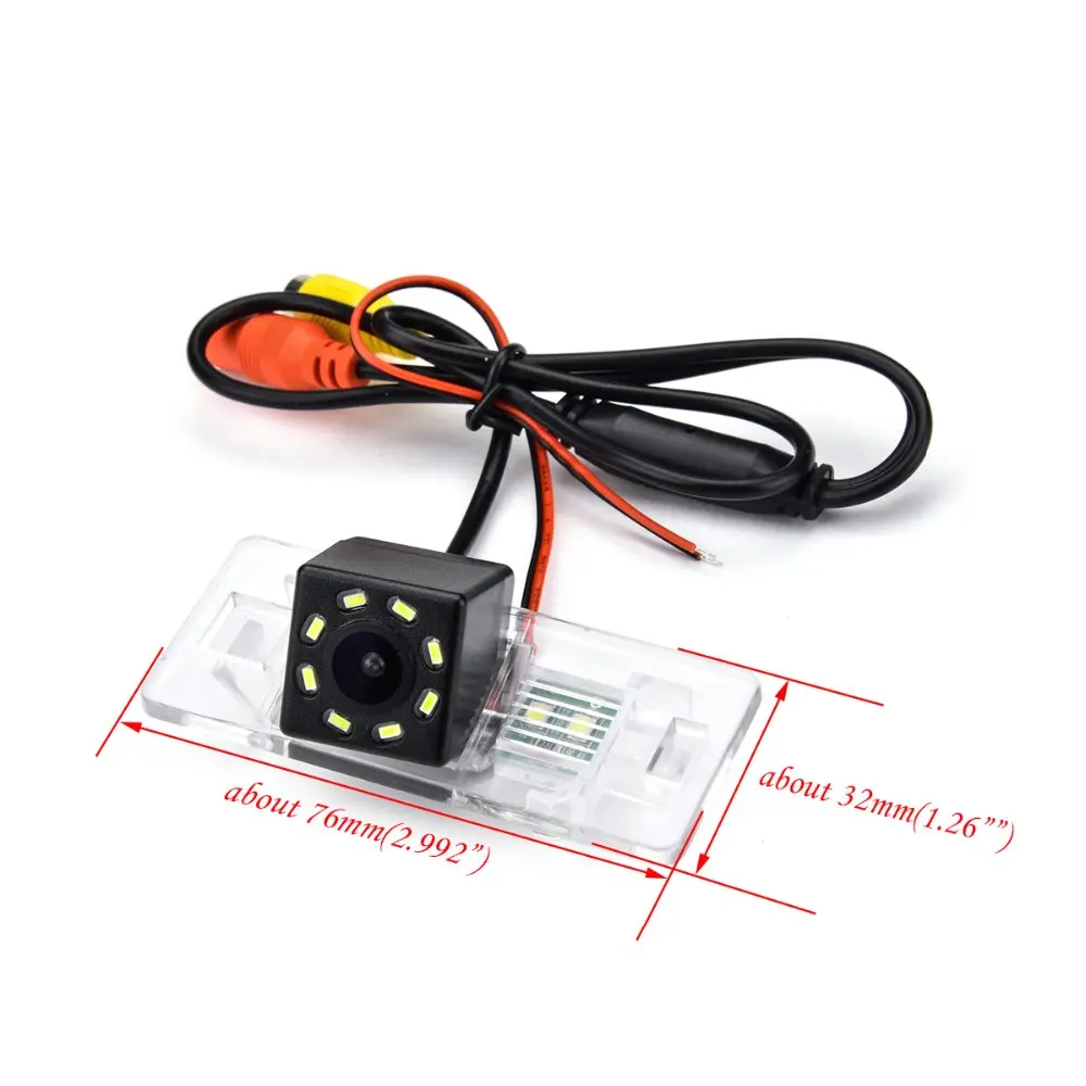 Car 4.3 inch TFT in-Mirror Monitor and LED Adjustable Angle Rear View Camera for Audi A1 A4 A4L S4 RS4 A5 S5 RS5 Q5 A6 A6L S6 A7