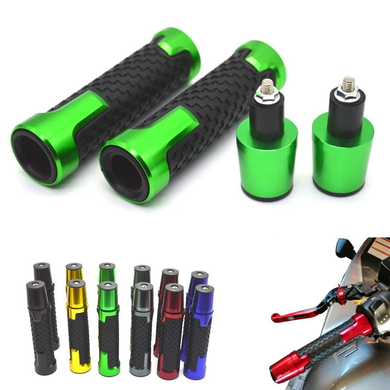 Де бразильской компании ЧПУ двигатель De caucho+ empuñaduras de la moto дель manillar для KAWASAKI Z800 Z900 Z1000 Z750 Z750S Z750R Z650 Z300 Z250