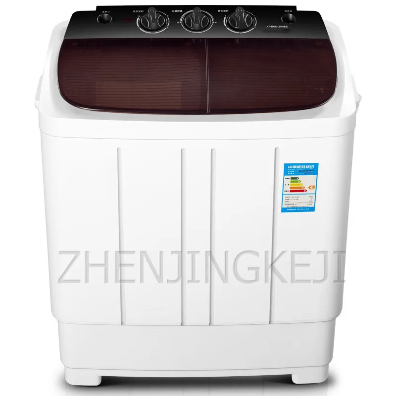 

6KG Small Mini Washing Machine Home Double Barrel Semi-automatic Personal Portable With Elution Function Business Travel Washer