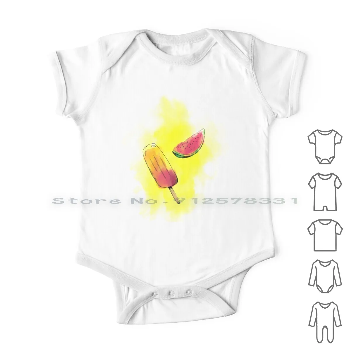 

Летняя одежда для новорожденных, комбинезоны, хлопковые комбинезоны, счастливый свежий Акварельный узор, для отдыха, пляжа