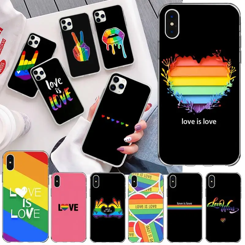 Чехол для телефона геев лесбиянок ЛГБТ радуга гордость чехол iPhone 11 pro XS MAX 8 7 6 6S Plus X
