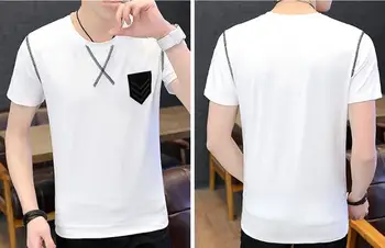

2020 new design Summer Short sleeve men Cotton T-shirt gray