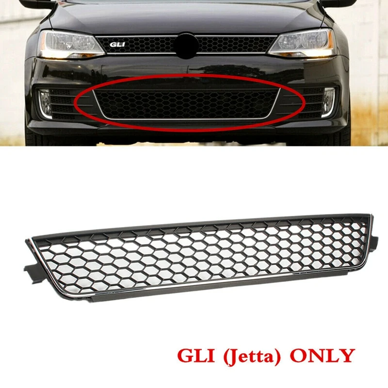 Хром передний бампер сотовый нижний впускной решетка в сборе для Jetta MK6 GLI 2011 2014