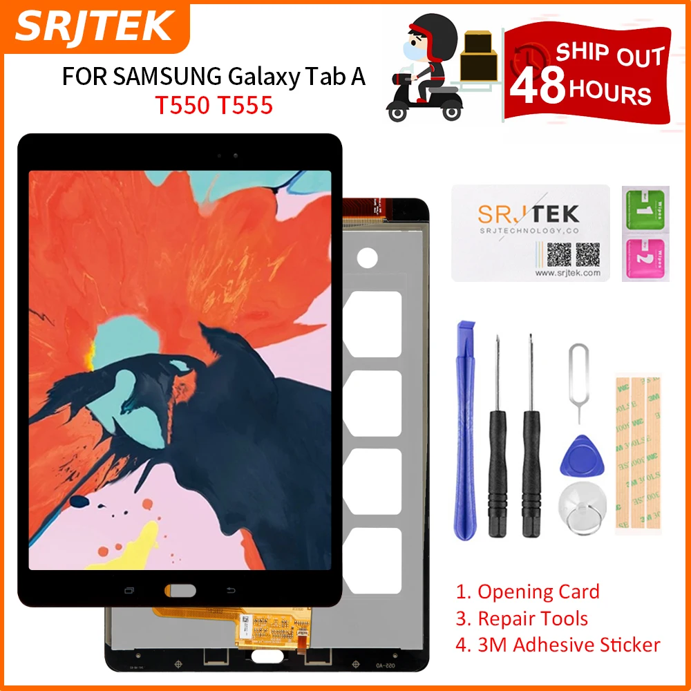 ЖК дисплей Srjtek 9 7 &quotдля Samsung Galaxy Tab A SM T550 T551 T555 матрица сенсорный экран дигитайзер