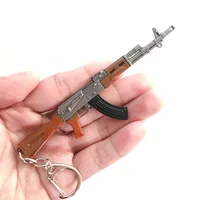 Chicken around AKM AK-47 gun keychain pendant pendant ornaments 1