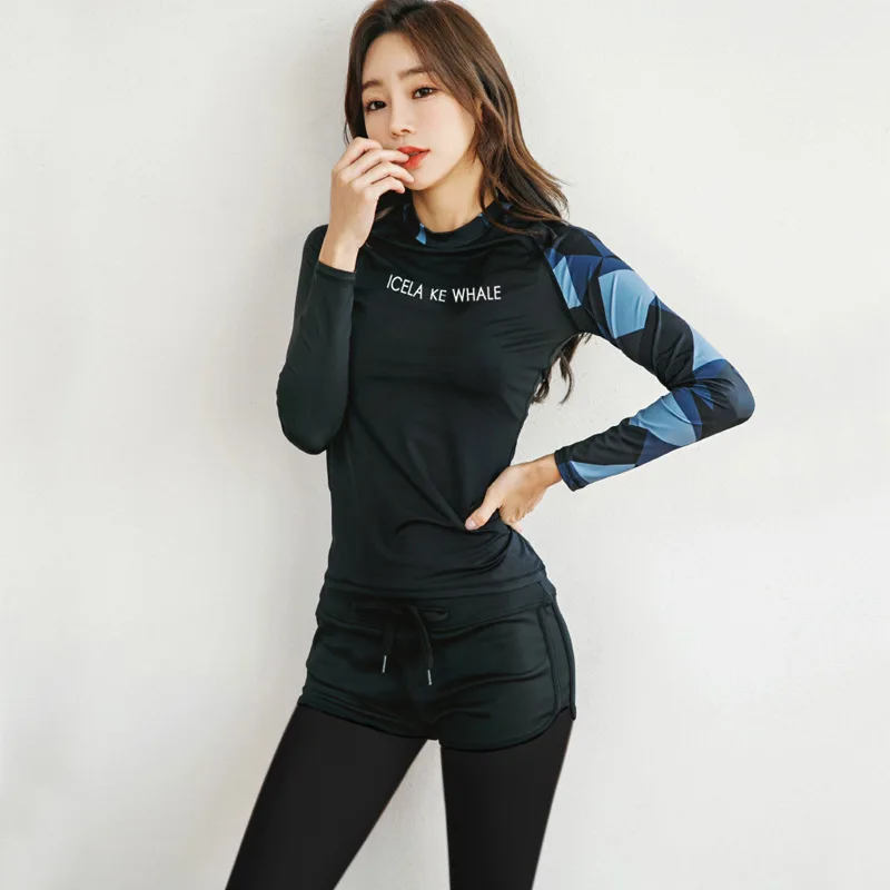 Пара rashguards цельные женские купальники женский купальник модная женская летняя одежда для серфинга женский раздельный