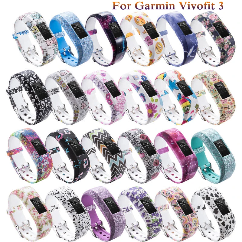 Colorful Watch bands Strap For Garmin Vivofit 3 Silicone Replacement