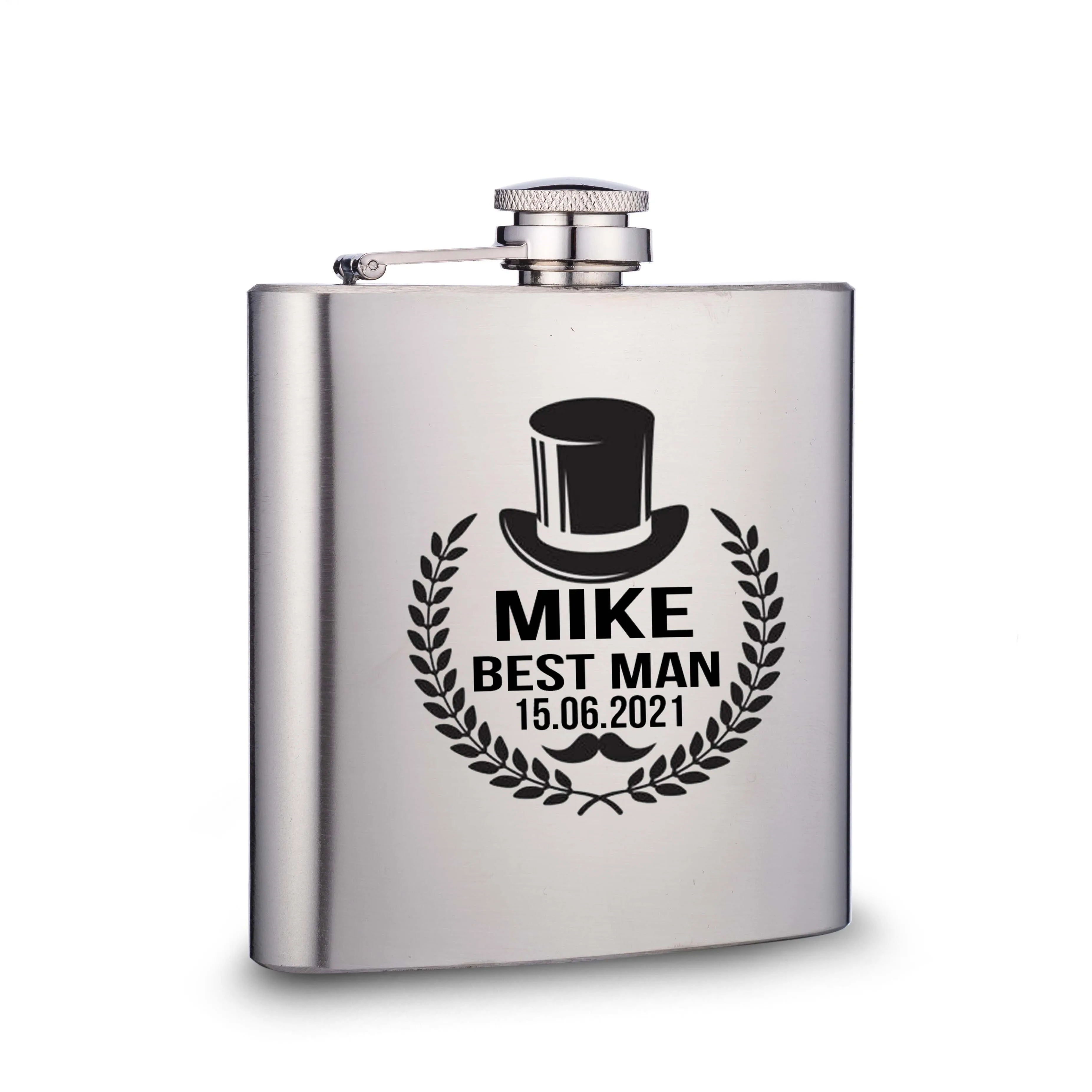 Персонализированный подарок шафера лучшего мужчины плоская фляжка из