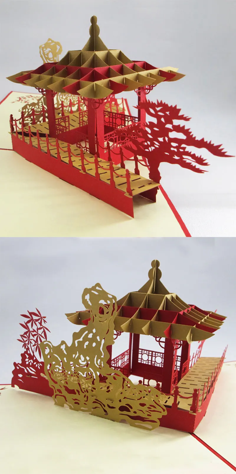 3D всплывающие карты китайская садовая бумага карты подарочные карты или на день матери, для свадьбы, годовщины, дня рождения открытки на все случаи жизни