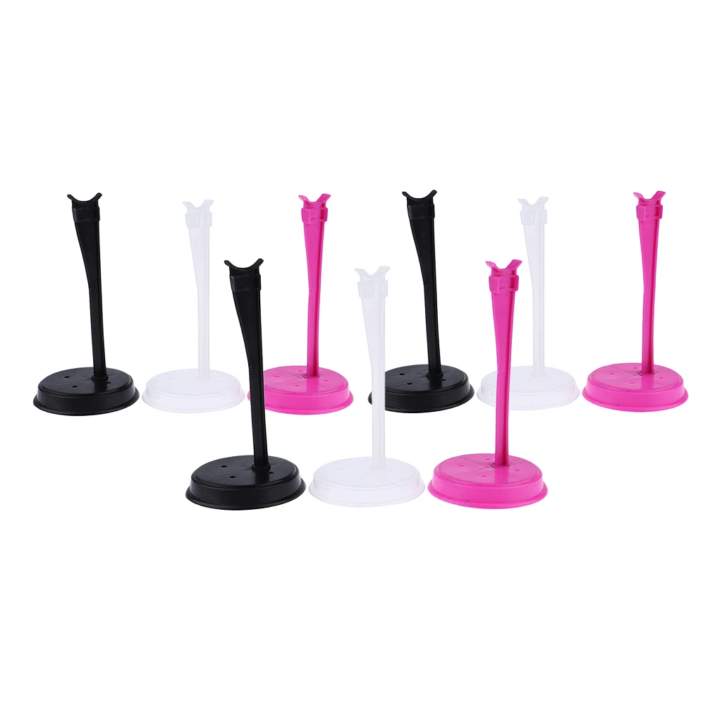 9 Pieces Clothing Display Stand Model Figurine Support Frame Prop Up Rod For Blythe Dolls Mixed Color