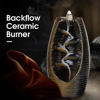 

Meigar Mountain River Incense Holder Backflow Incense Ceramic Burner Incense Holder Handicraft
