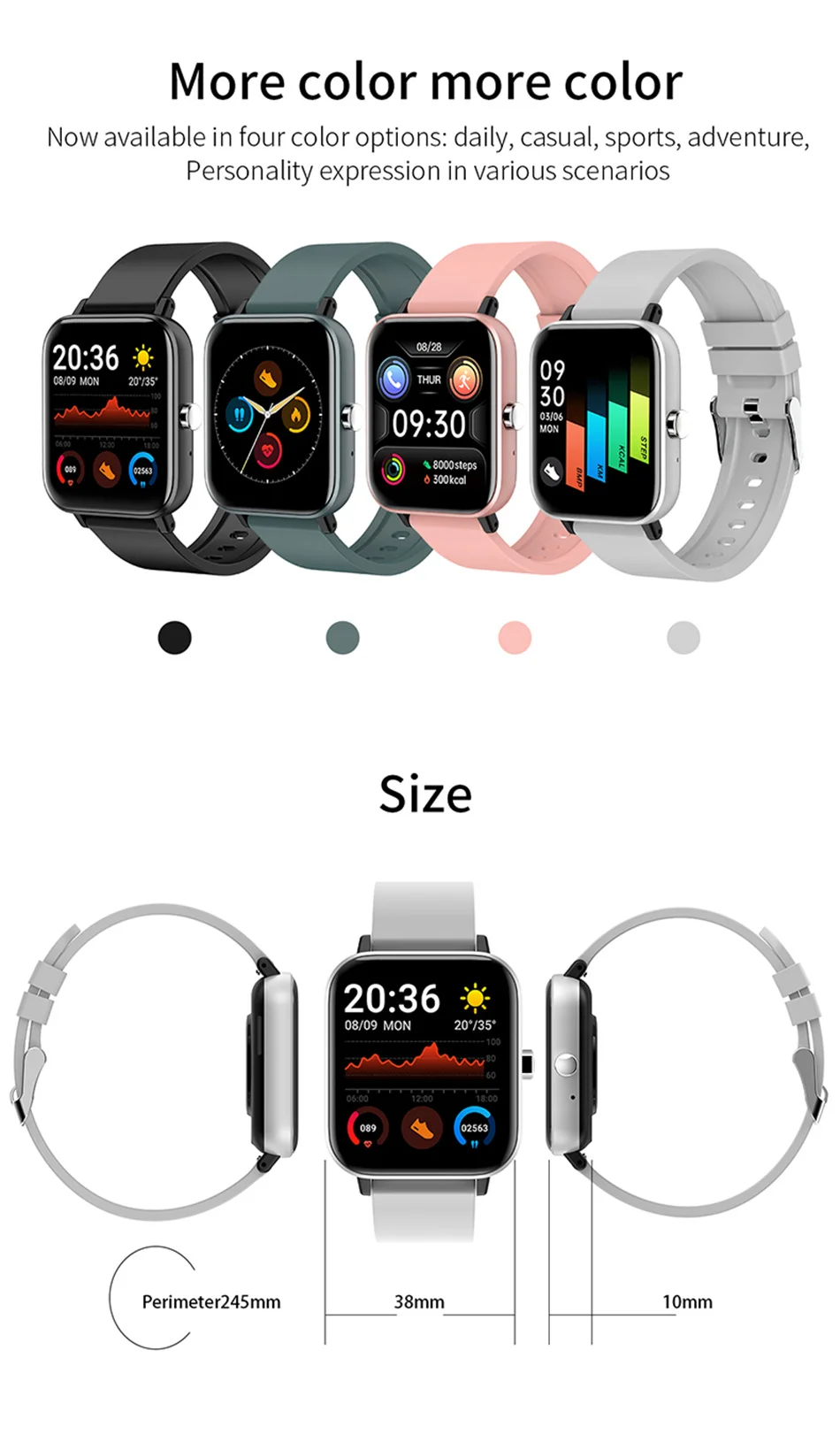 fitness sport montre intelligente dames