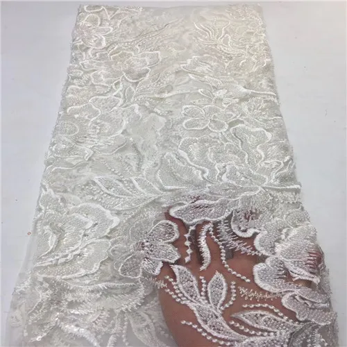 Тюбик из бисера, Последняя французская сетка, кружевная ткань, нигерийская Свадебная кружевная ткань, высокое качество, Африканское кружево для платья x14-13 - Color: As picture