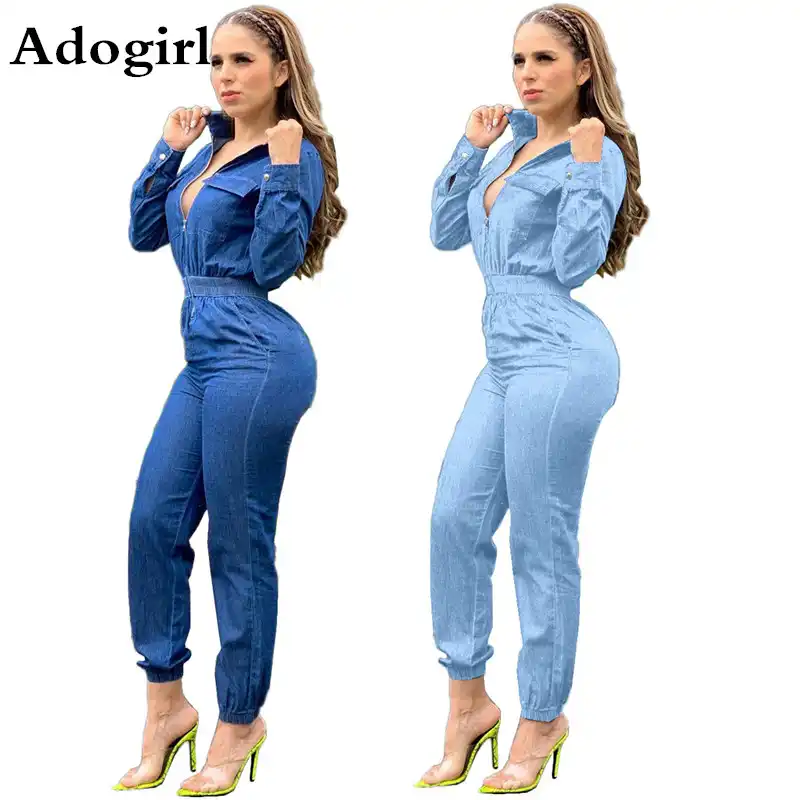 jumpsuit denim outfit