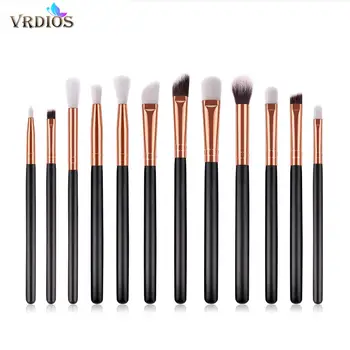 

VRDIOS Professional Eye Makeup Brushes Tools Set For Foundation Powder Eyebrow Eye Shadow Brush Cosmetic Beauty Tool Kit