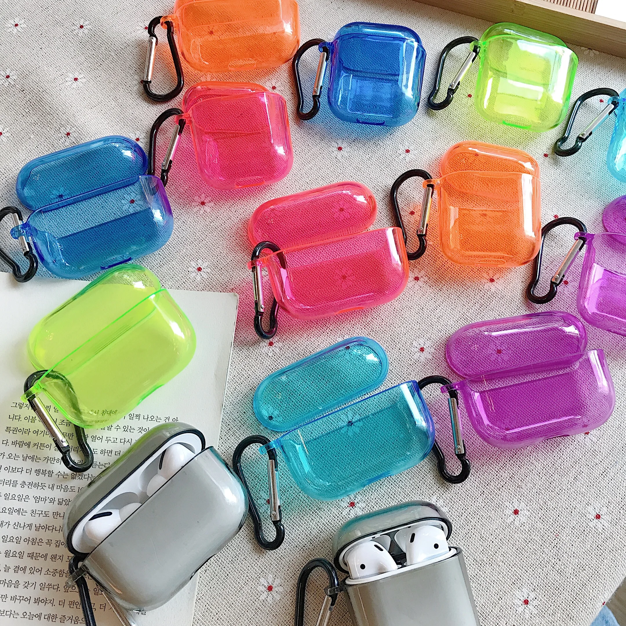 Защитный чехол для Airpods Pro Прозрачный наушников противоударный Air pods 3 с крючком |
