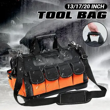 

13/17/20inch Tool Bags Waterproof Tool Bags Large Capacity Bag Tools Multi-Function Heavy Duty Storage Organizer Carrier Bag