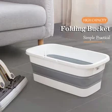 Dobrável balde de água lidar com silicone portátil lavagem bacia dobrável suprimentos de acampamento ferramenta limpeza do agregado familiar balde lavagem carro