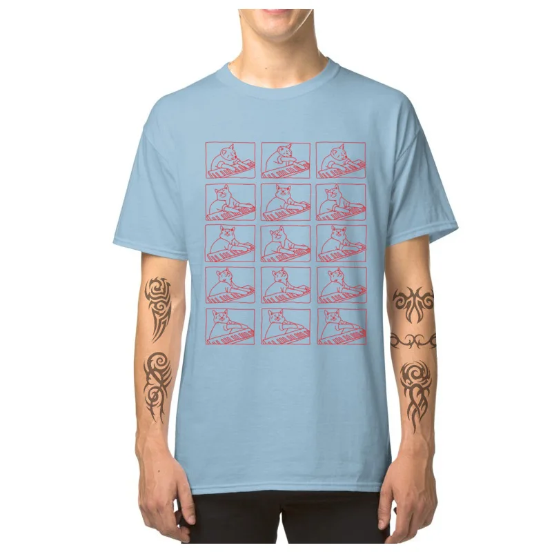 Casual Tshirts Brand New Round Collar Cat_in_Meme_Major_278 100% Cotton Fabric Man Tops & Tees Casual Short Sleeve Tee Shirts Cat_in_Meme_Major_278 light