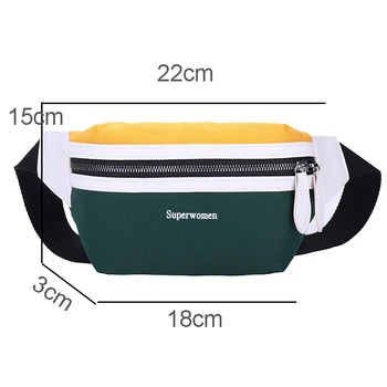

CROWDALE Waist Bag Women New Canvas Leisure Fanny Pack For Girls Letter Bum Bag Pack fashion Chest Bag Crossbody Belt female #20