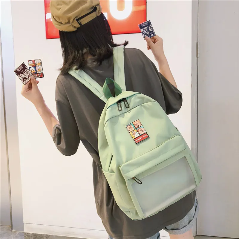 Милые прозрачные женские рюкзаки из ПВХ, школьные сумки, модные школьные рюкзаки для девочек-подростков, рюкзак Mochila