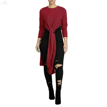 

Spring Winter Women Sweaters Wool O-neck Sweaters Vintage Knitted Full Sleeve Pullovers Irregular Solid Women Top Korean Style