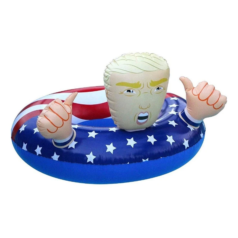 

Pool Float Donald Trump Inflatable Floats Raft Inflatable Swim Ring With Handle Swimming Rings Pool Swimwear Accessories New